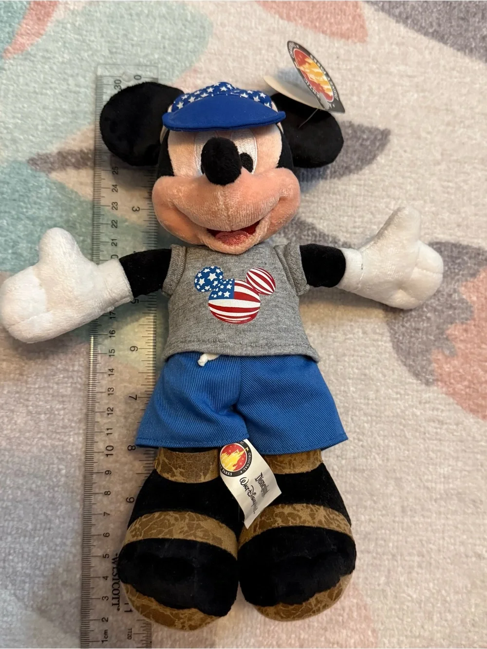 Vintage Disney Parks Patriotic Mickey Mouse Plush - Picture 6 of 8